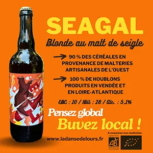 Bière blonde Seagal au malt de seigle Brasserie La Dance de l'ours