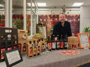 Benoit à son stand, marché de Noël 2026