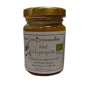 Miel à la propolis vendéen du rucher des broussailles