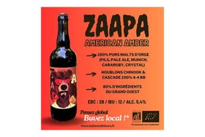 Bière Américan Amber ZAAPA artisanale Vendéenne